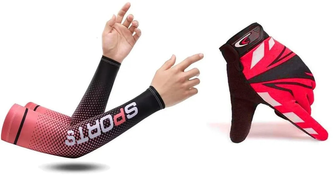 Riding Gloves With Arm Sleeves - Uv Protection Sleeves Women