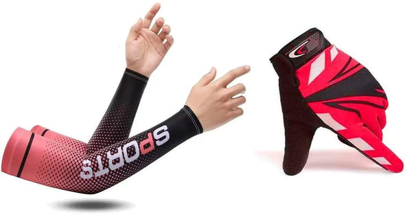 Riding Gloves With Arm Sleeves - Uv Protection Sleeves Women