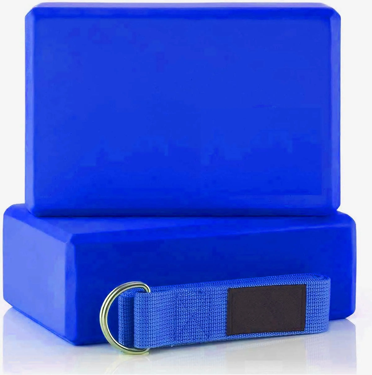 Yoga Blocks with Belt (2 Pc) - High - Density Eva Block
