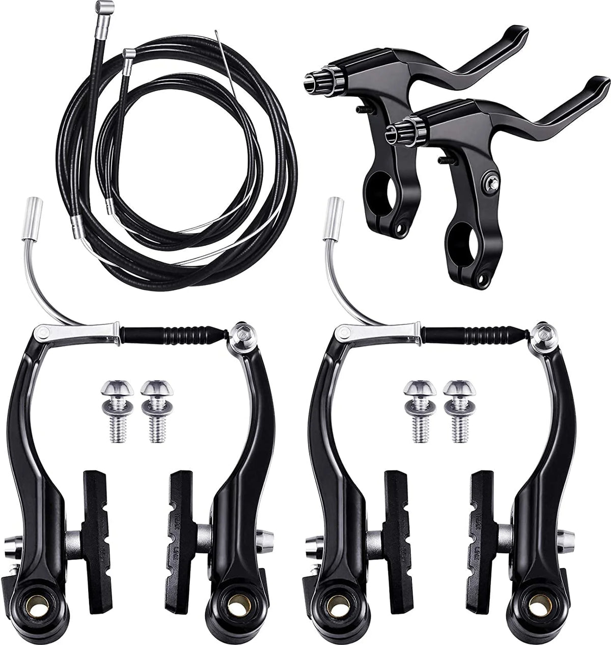Complete Cycle Brake Set - Front Rear V Breaks With Pads