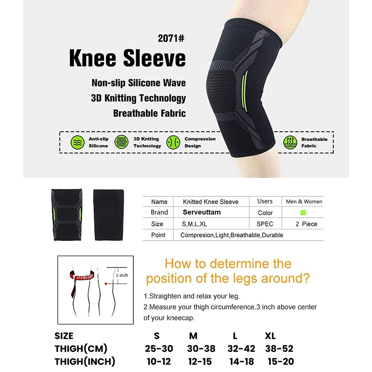 Leosportz Knee Support for Women (1 Pair)