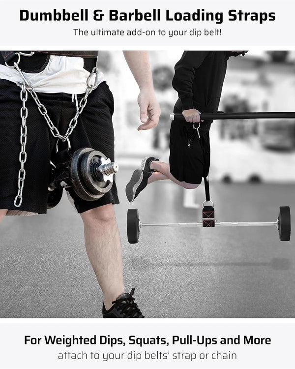 Weight Lifings Dumbbell Barbell Straps - Chain Gym Belt Dip