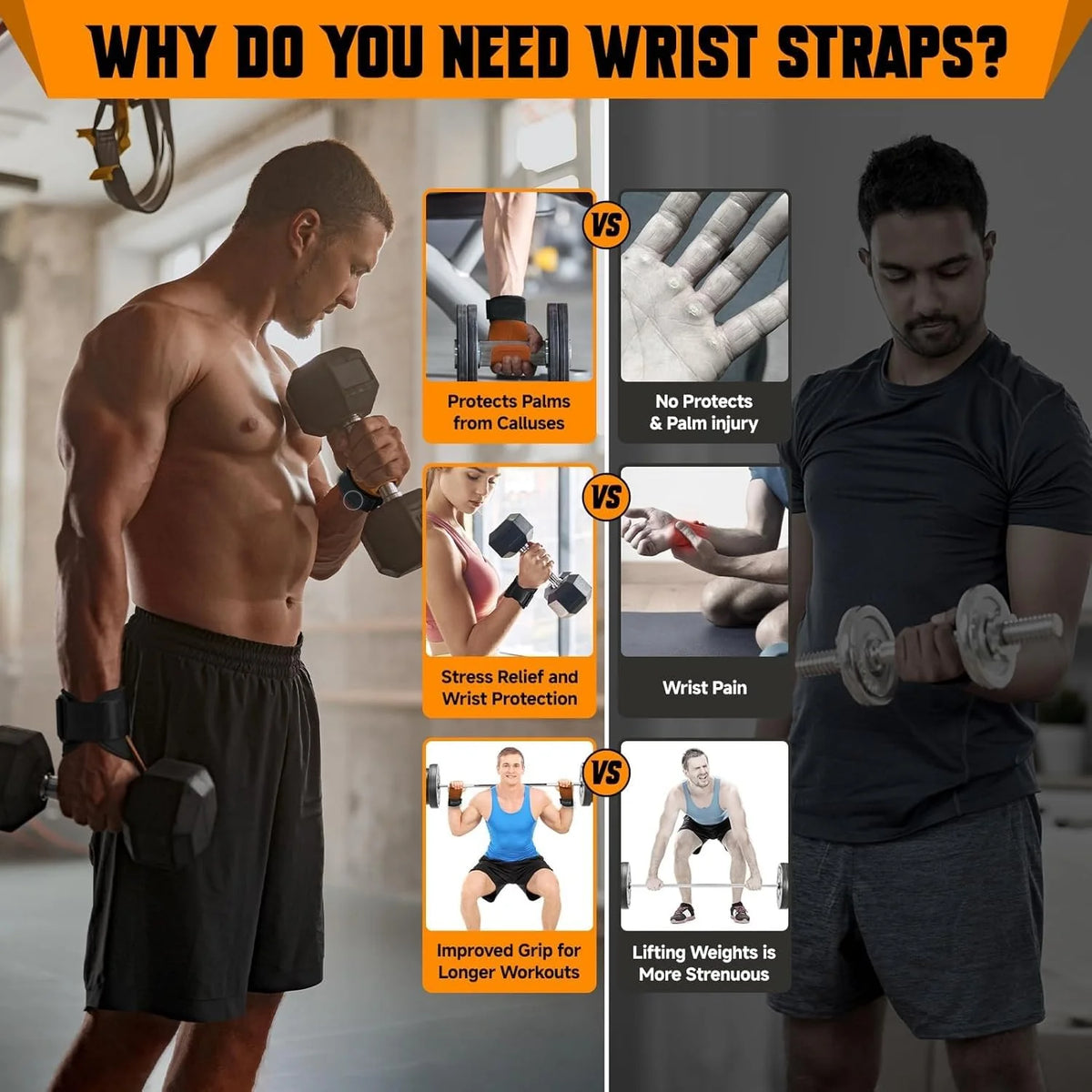 Weight Lifting Hook Straps - Lifting Straps Reduce Cellulose