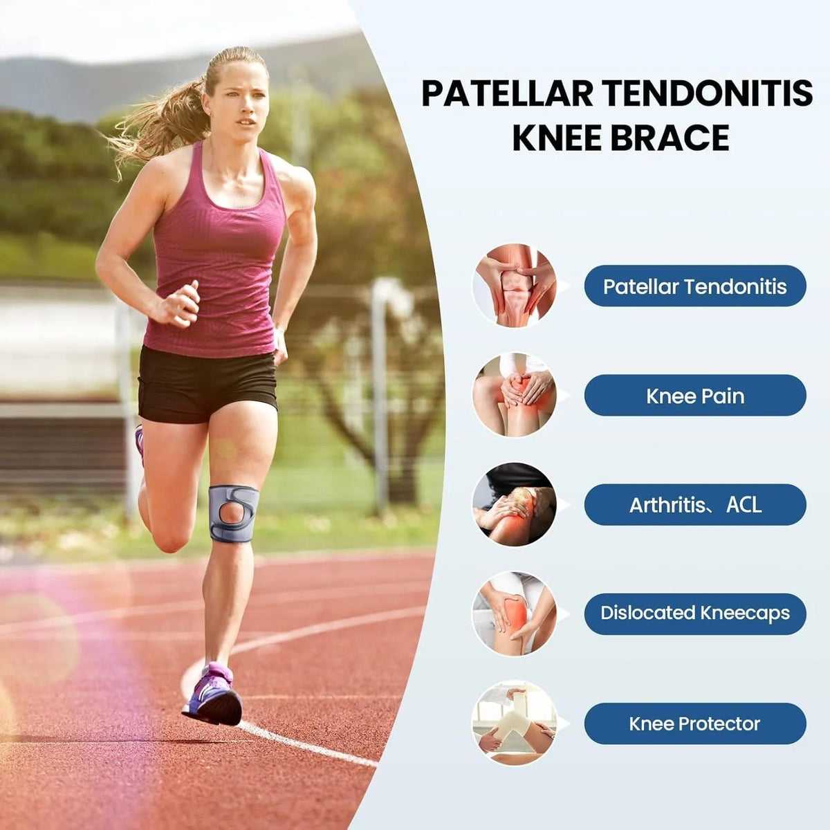 Knee Cap Pain Releif - Patella Knee Brace With Side