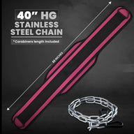 Gym Belt With Chain Dip - Heavy Weight Lifitng Belt