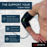 Leosportz Elbow Support Sleeve for Gym & Workout