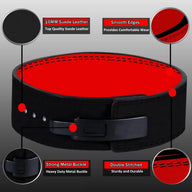 Leosportz Weight Lifting Belt For Gym Workout - Vegan Gym Belt