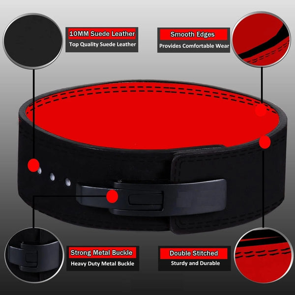 Leosportz Weight Lifting Belt For Gym Workout - Vegan Gym Belt