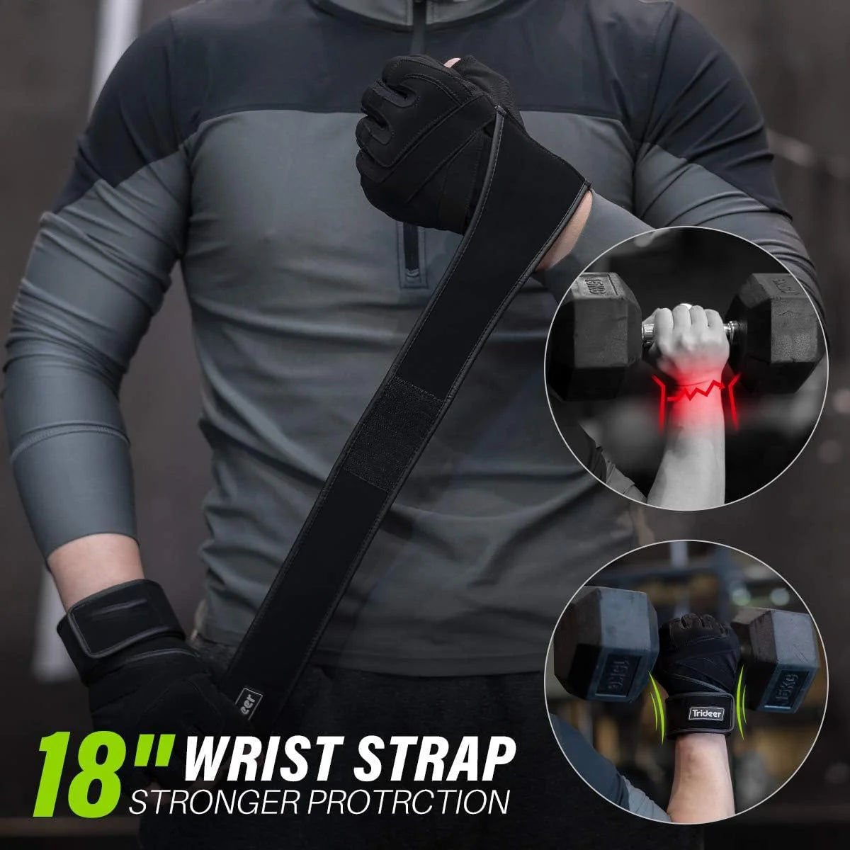 Gym Gloves Workout - Weight Lifting With Wrist Support