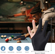 Leosportz Snooker Gloves For Pool Ball - 3 Finger Cue Gloves Table