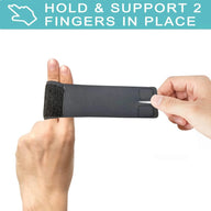 Finger Splint For Pain Relief - Reusable Dual Finger Support