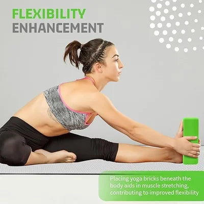 Leosportz Yoga Blocks With Belt - Eva Block With Belt