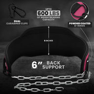 Gym Belt With Chain Dip - Heavy Weight Lifitng Belt