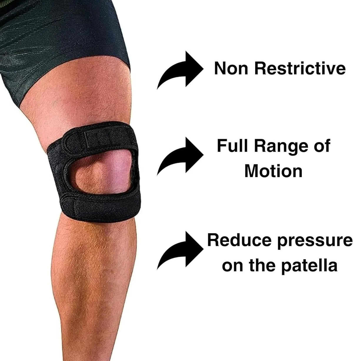 Knee Brace With Side Pads For Meniscus Tear Pain Relief