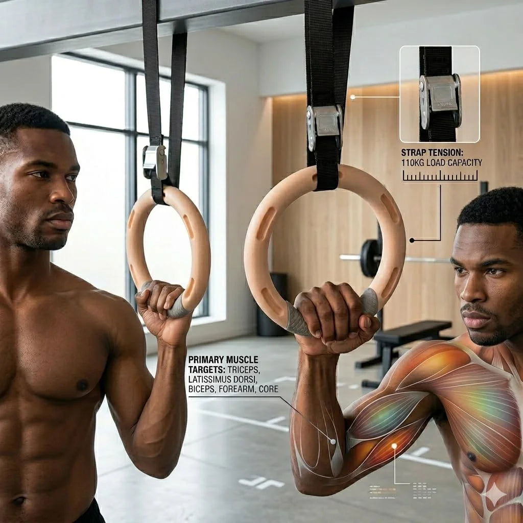 Gymnastics Rings With Straps