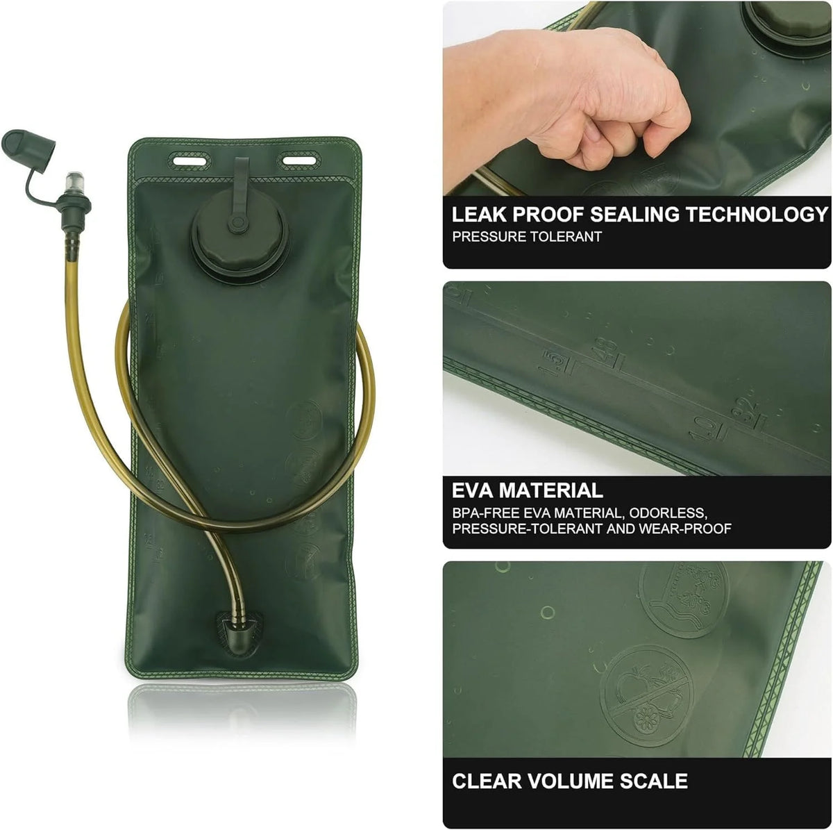 Hydration Bladder 2 Liter - Foldable Hydration Bottle