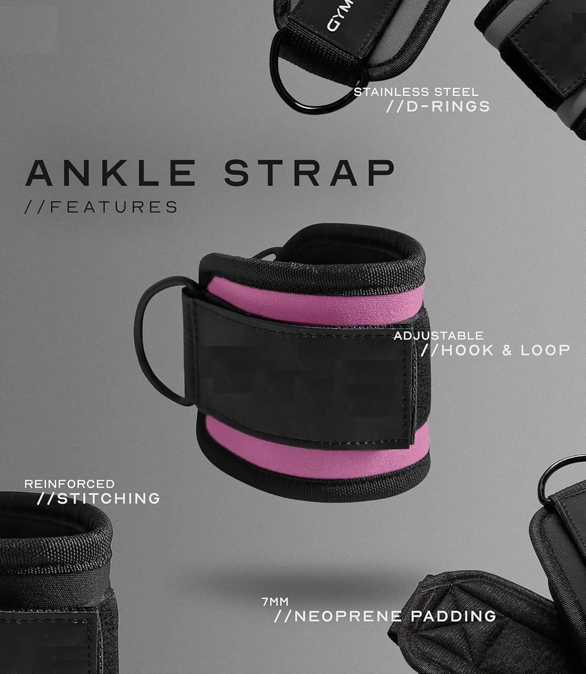 Ankle Strap For Gym Cable Machine - Heavy Ankle Band For Gym