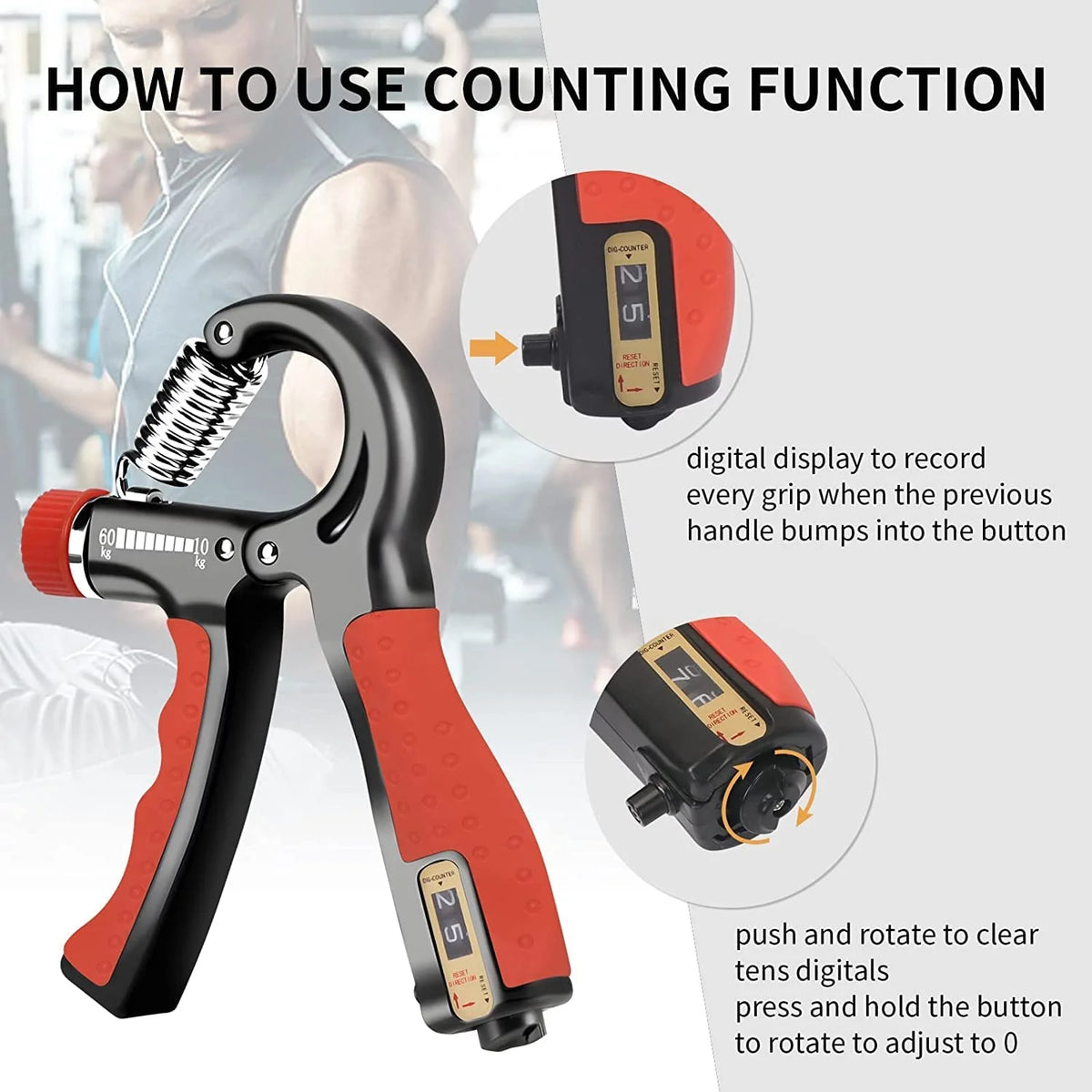 Hand Grip Strengthener - Improved Desgine 10 - 100 Hand Grip