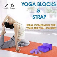 Leosportz Yoga Cushion Knee Pad With Yoga Blocks Belt - 20 Tpe Made