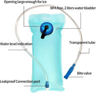 Hydration Backpack 2 Liter - Bpa Free With Leakproof Bladder