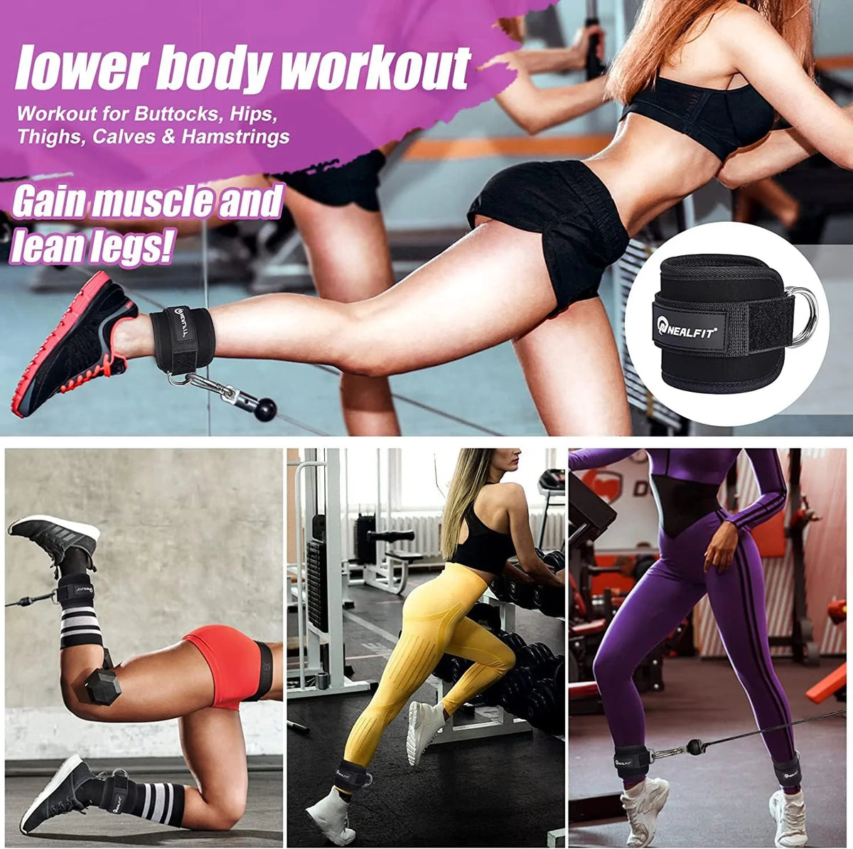 Ankle Strap For Gym Cable Machine - Heavy Ankle Band