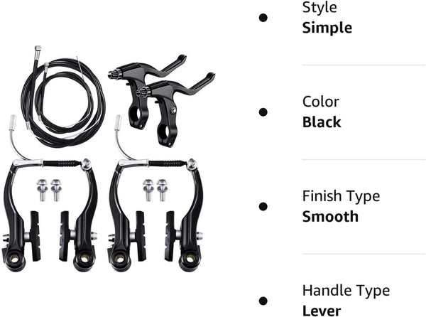 Complete Cycle Brake Set - Front Rear V Breaks With Pads