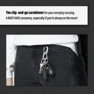 Leosportz Dual S Carabiners Snap Hook - Keychain Keyring S Shape Hook