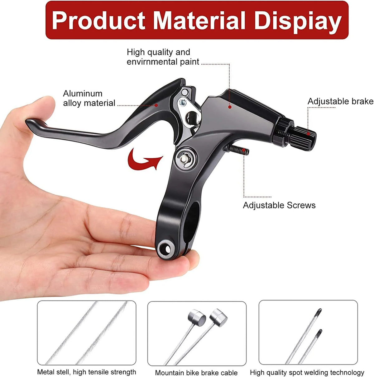 Complete Cycle Brake Set - Front Rear V Breaks With Pads