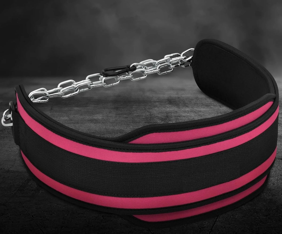Gym Belt With Chain Dip - Heavy Weight Lifitng Belt