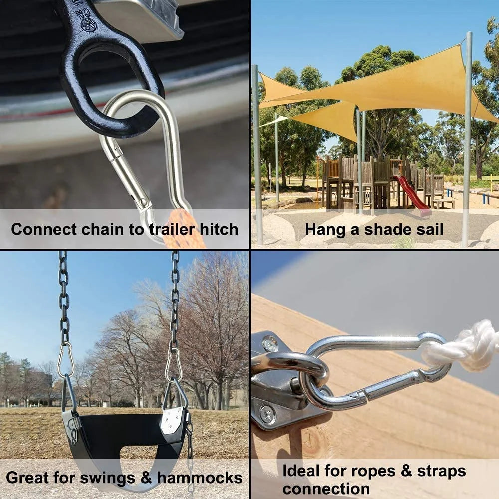 Stainless Steel Snap Hook – Safety Lock Cable Attachment