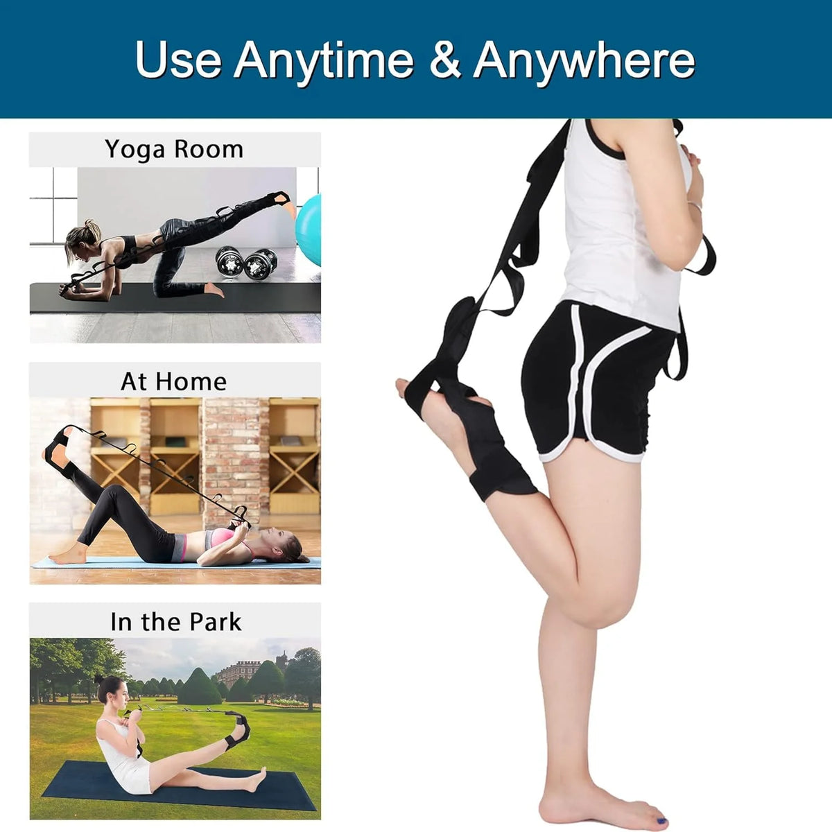 Yoga Leg Strech Belt - Leg Stretching Strap For Beginner