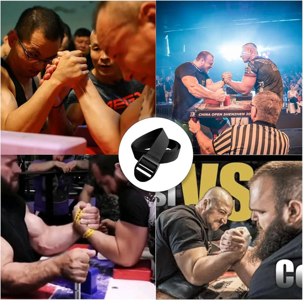 Leosportz Arm Wrestling Competition Match Strap - 2 Non Slip Design
