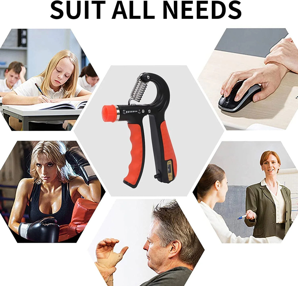 Hand Grip Strengthener - Improved Desgine 10 - 100 Hand Grip