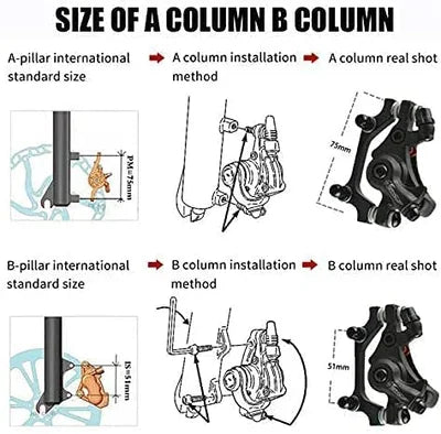 Cycle Disc Brake Caliper - Front/Rear Mtb Bike Brake Parts