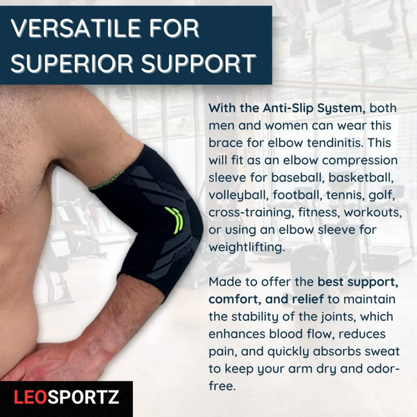 Leosportz Elbow Support Sleeve for Gym & Workout