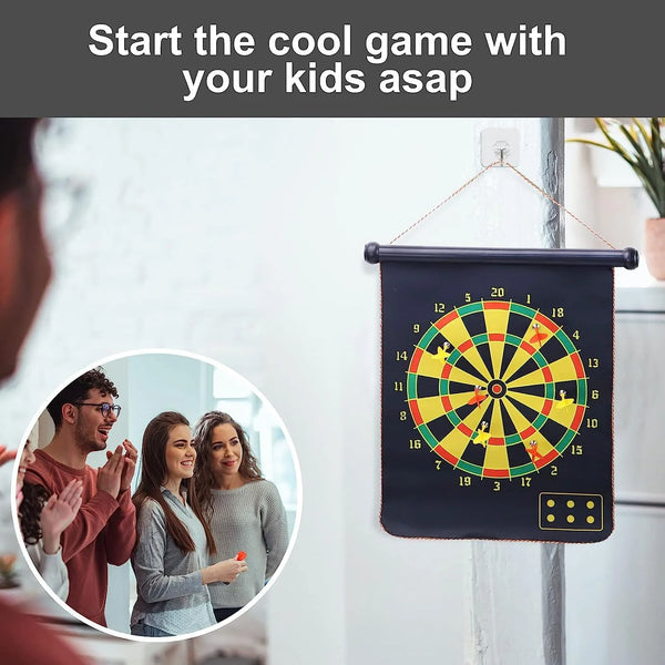 Leosportz Magnetic Dart Board Game - 6 Pc Darts Magnetic Dart Mat