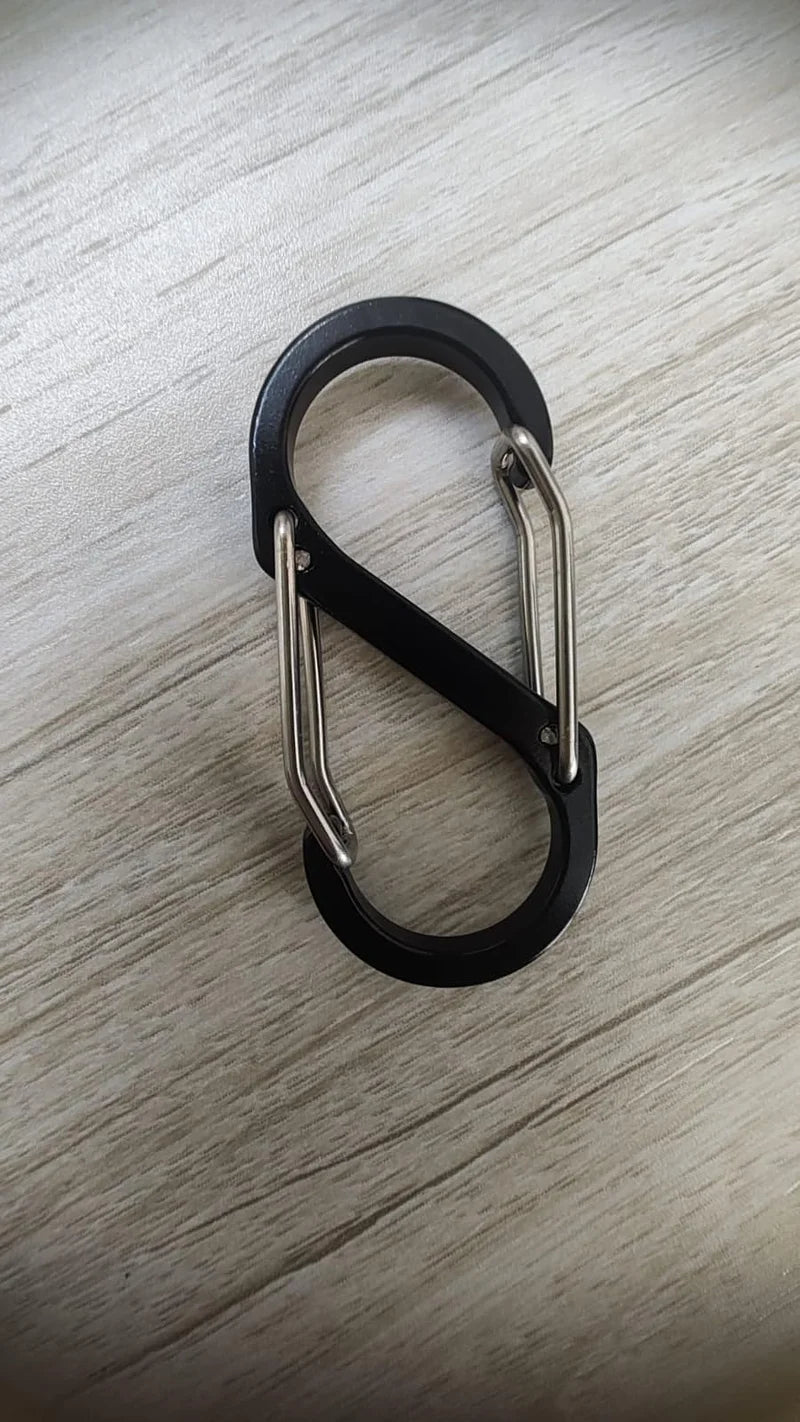 Leosportz Dual S Carabiners Snap Hook - Keychain Keyring S Shape Hook